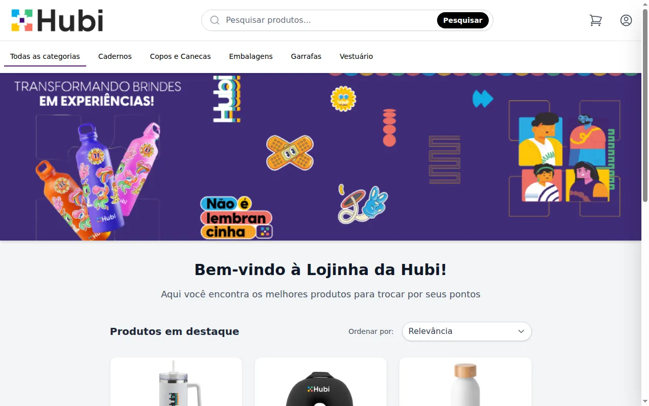 Loja do colaborador Hubi